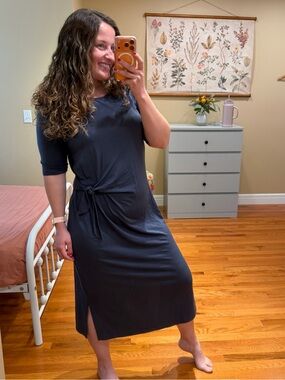 garnet hill linen fringe dress Harborside Linen Fringe-Hem Dress